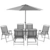 Ensemble à Dîner Extérieur Gris Par Outsunny Avec Parasol, 8 Pièces 2 Ensemble à Dîner Extérieur Gris Par Outsunny Avec Parasol, 8 Pièces -Outsunny 331026127 MainImage 001 l