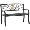 Banc Noir à Deux Places Avec Motif D'ananas Doré Par Outsunny De 45 Po X 35,5 Po 2 Banc Noir à Deux Places Avec Motif D'ananas Doré Par Outsunny De 45 Po X 35,5 Po -Outsunny 331026132 MainImage 001 l