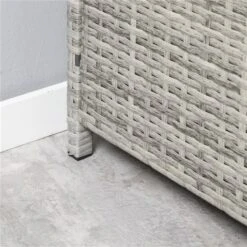 Lit De Repos Extérieur En Rotin à 2 Places Par Outsunny Avec Coussin Et Oreiller Beiges -Outsunny 331026133 AlternateImage6 l