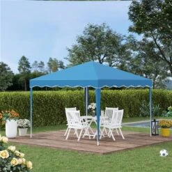 Abri Soleil Rétractable Carré Bleu Par Outsunny De 10 Pi -Outsunny 331026138 AlternateImage2 l