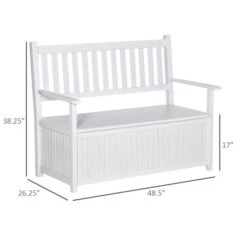Banc Blanc à Deux Places Par Outsunny De 48,5 Po X 38,25 Po 8 Banc Blanc à Deux Places Par Outsunny De 48,5 Po X 38,25 Po -Outsunny 331026149 AlternateImage2 l