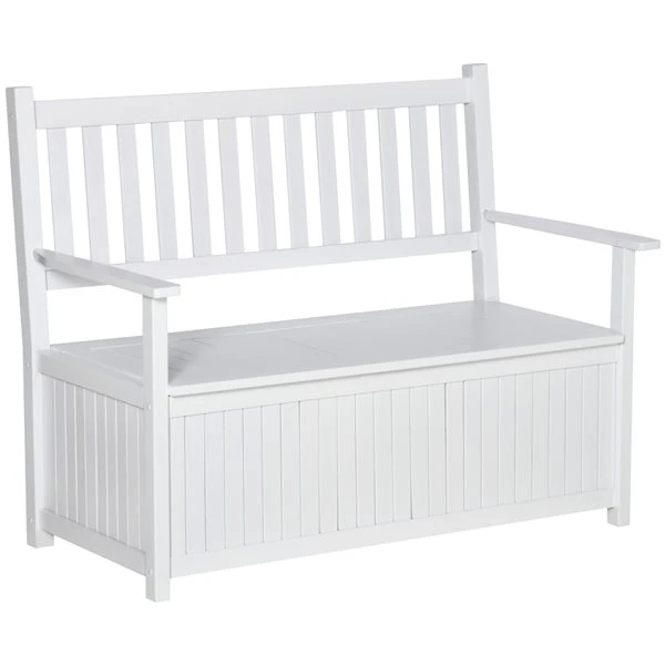 Banc Blanc à Deux Places Par Outsunny De 48,5 Po X 38,25 Po 3 Banc Blanc à Deux Places Par Outsunny De 48,5 Po X 38,25 Po