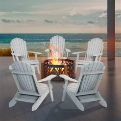 Chaise Adirondack En Bois Par Outsunny Avec Repose-pieds, Blanc 7 Chaise Adirondack En Bois Par Outsunny Avec Repose-pieds, Blanc -Outsunny 331026155 AlternateImage1 l