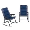 Outsunny Black Metal Rocking Chair With Blue Cushion - 2-Piece 2 Outsunny Black Metal Rocking Chair With Blue Cushion - 2-Piece -Outsunny 331026176 MainImage 001 l