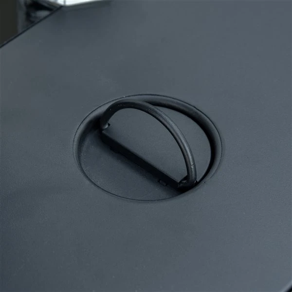 Table-foyer Extérieur Au Gaz En Acier Noir Par Outsunny De 43 Po, 50 000 BTU 7 Table-foyer Extérieur Au Gaz En Acier Noir Par Outsunny De 43 Po, 50 000 BTU – Image 5