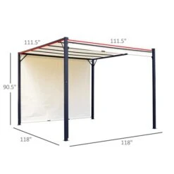 Pergola Avec Tout Rétractable En Métal De 10 Pi X 10 Pi Par Outsunny 8 Pergola Avec Tout Rétractable En Métal De 10 Pi X 10 Pi Par Outsunny -Outsunny 331044638 AlternateImage2 l