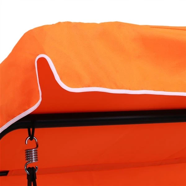 Balancelle De Jardin En Acier Orange 3 Places Par Outsunny 7 Balancelle De Jardin En Acier Orange 3 Places Par Outsunny – Image 5