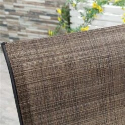 Ensemble De Salle à Manger Pour Patio Avec Cadre En Métal Noir 5 Pièces Par Outsunny Avec Trou Pour Parasol, Brun -Outsunny 331044669 AlternateImage6 l