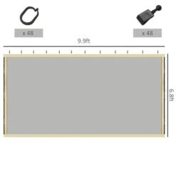 Toile Moustiquaire Universel De Remplacement De 10 Pi X 10 Pi Pour Abri-soleil Par Outsunny, Beige 9 Toile Moustiquaire Universel De Remplacement De 10 Pi X 10 Pi Pour Abri-soleil Par Outsunny, Beige -Outsunny 331044677 AlternateImage2 l