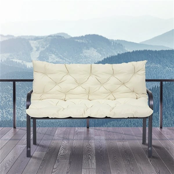 Coussin Beige 2 Places Pour Balancelle De Véranda Par Outsunny 4 Coussin Beige 2 Places Pour Balancelle De Véranda Par Outsunny – Image 2