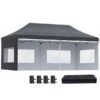 Chapiteau Pliable Noir De 20 Pi X 10 Pi Par Outsunny Avec Parois Latérales Amovibles -Outsunny 331044703 MainImage 001 l