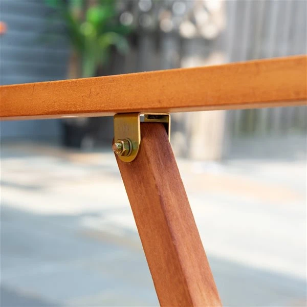 Ensemble De Salle à Manger Extérieur Outsunny En Bois De Peuplier, 5 Pièces 7 Ensemble De Salle à Manger Extérieur Outsunny En Bois De Peuplier, 5 Pièces – Image 5