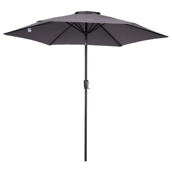 Parasol Gris Outsunny De 9 pi Avec Inclinaison à Bouton-poussoir 3 Parasol Gris Outsunny De 9 pi Avec Inclinaison à Bouton-poussoir
