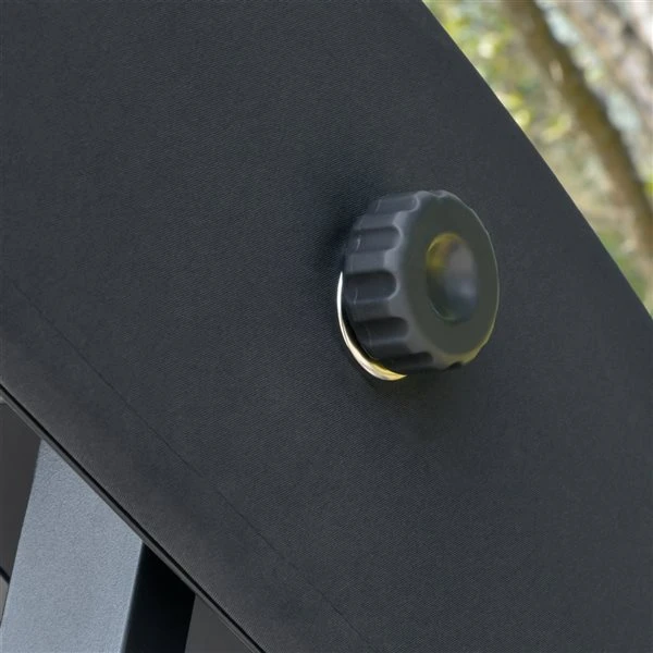 Balancelle De Véranda Outsunny En Acier Noir Pour 2 Personnes 6 Balancelle De Véranda Outsunny En Acier Noir Pour 2 Personnes – Image 4